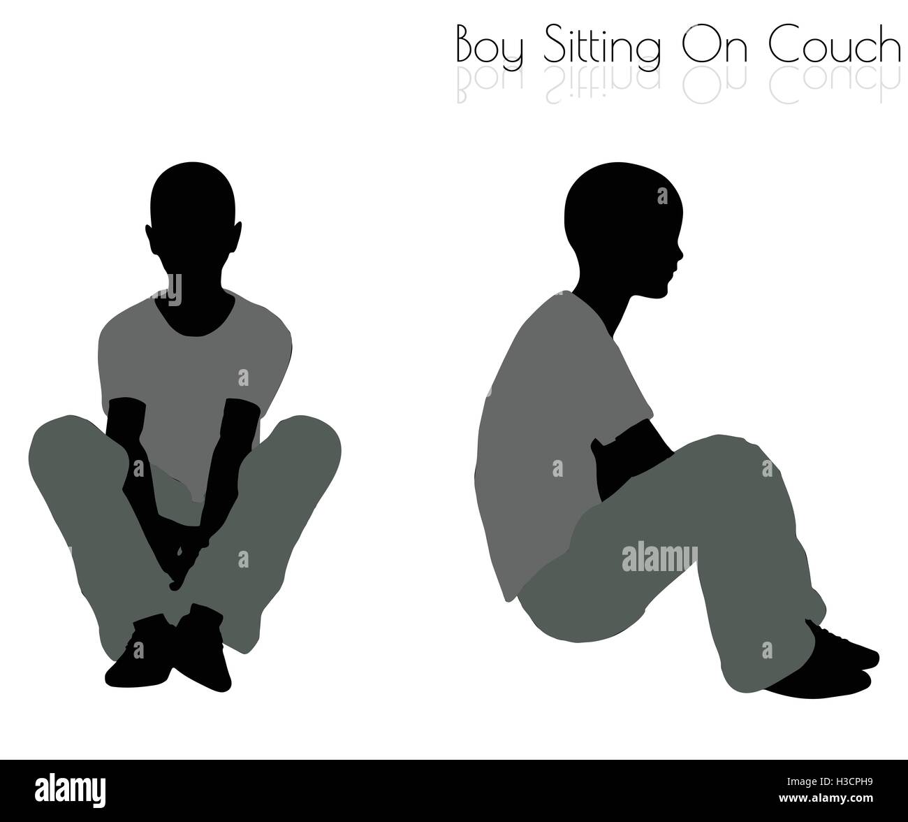 EPS 10 vector illustration of boy in Sitting pose on white background Stock  Vector Image & Art - Alamy