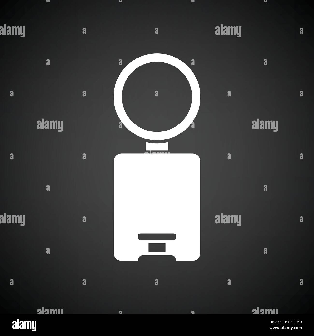 Trash can icon. Black background with white. Vector illustration Stock ...