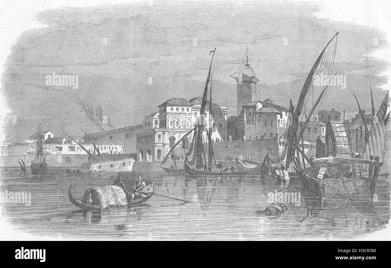 ITALY Civita Vecchia 1849. The Illustrated London News Stock Photo