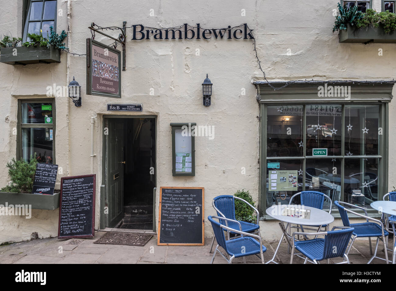 Bramblewick Restaurant at Robin Hood's Bay in The North York Moors Stock Photo