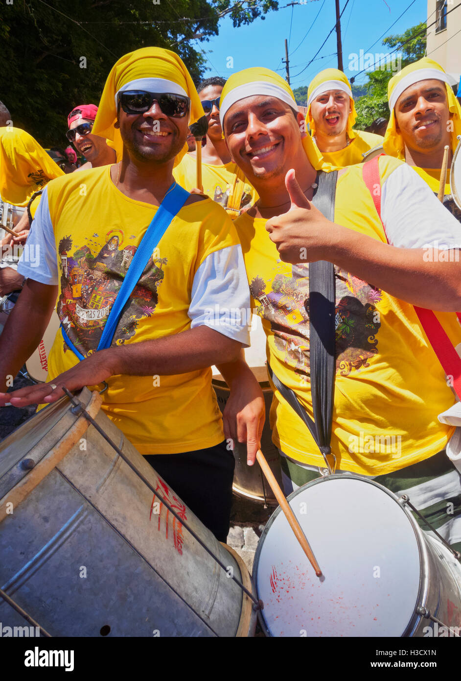 Brazil, State of Rio de Janeiro, City of Rio de Janeiro, Santa Teresa, Traditional Carnival Parade Bloco das Carmelitas. Stock Photo