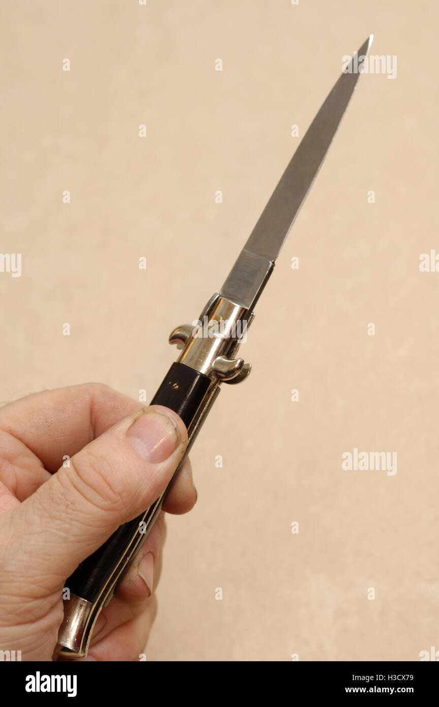 Flick Knife Stock Photo Alamy