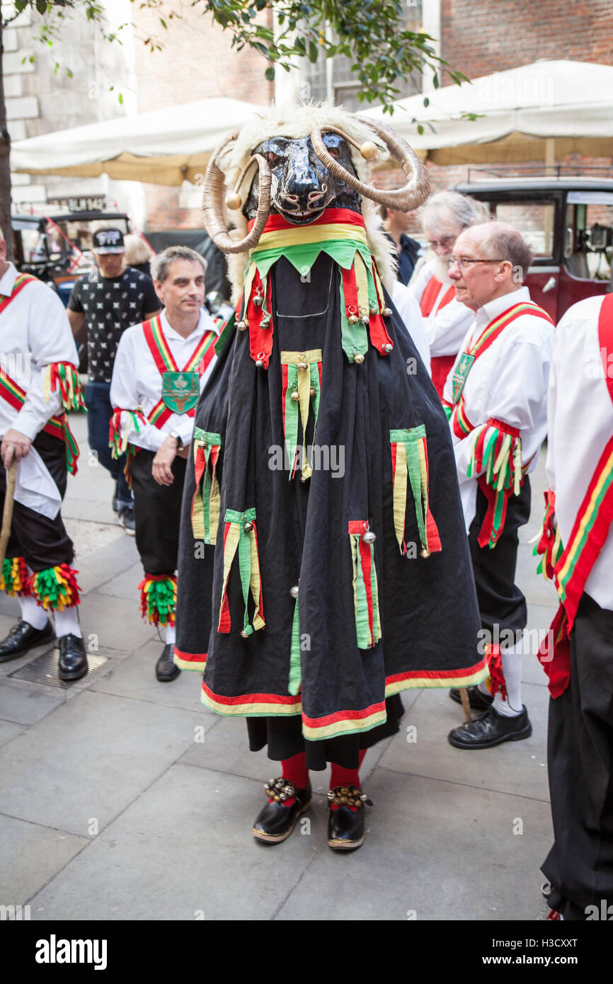 The Annual Pearly Kings and Queens & Costermongers Harvest Festival Held At The Guildhall, London, UK Stock Photo