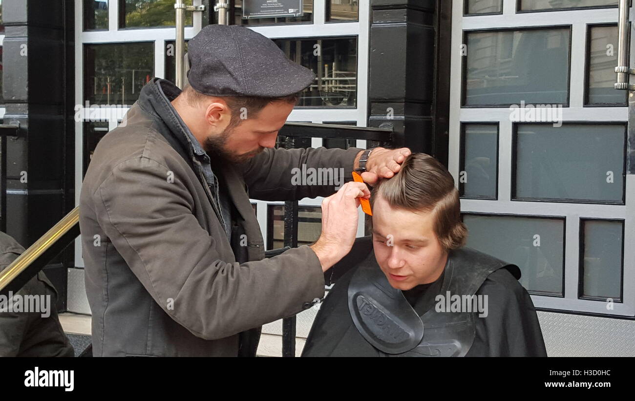 Joshua Coombes Cuts The Hair Of Homeless 18 Year Old Junior