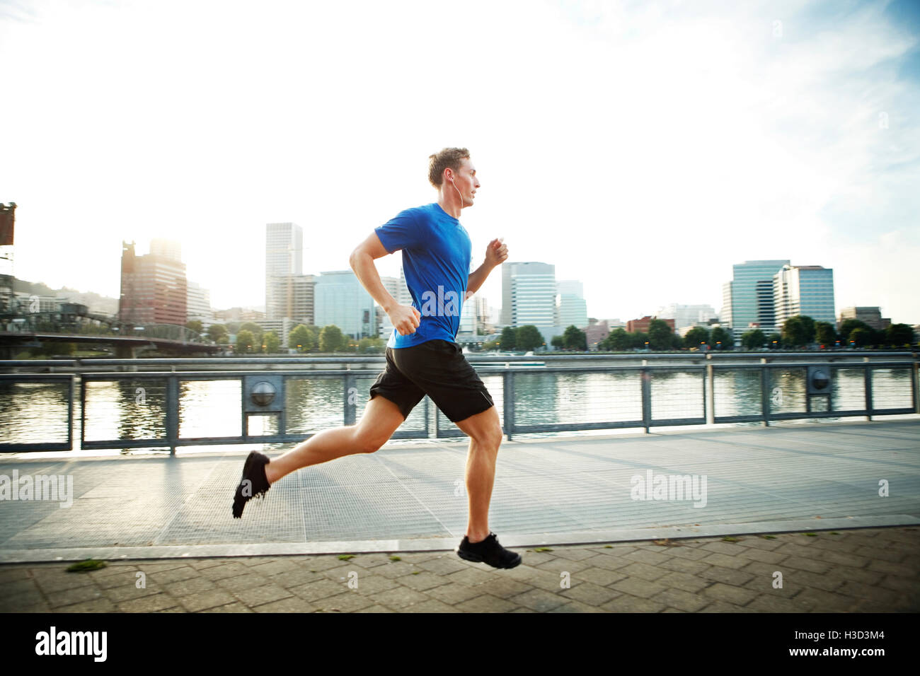 Running man in promenade hi-res stock photography and images - Alamy