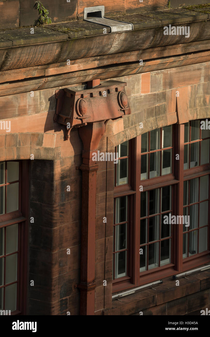 West facade detail,Glasgow Herald Building designed by Charles Rennie Mackintosh, now The Lighthouse, Glasgow,Scotland,UK, Stock Photo