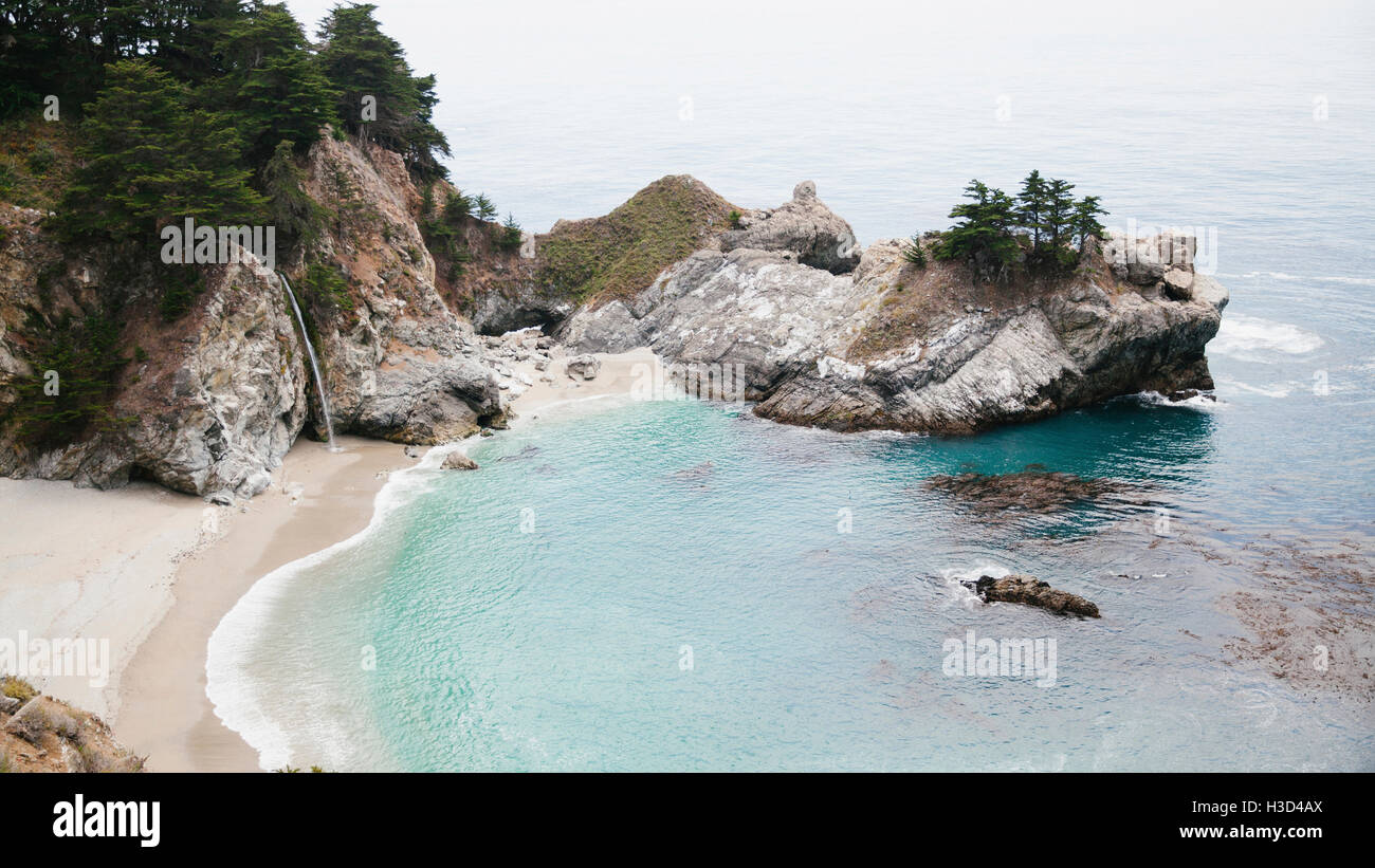 Scenic view of McWay falls Stock Photo