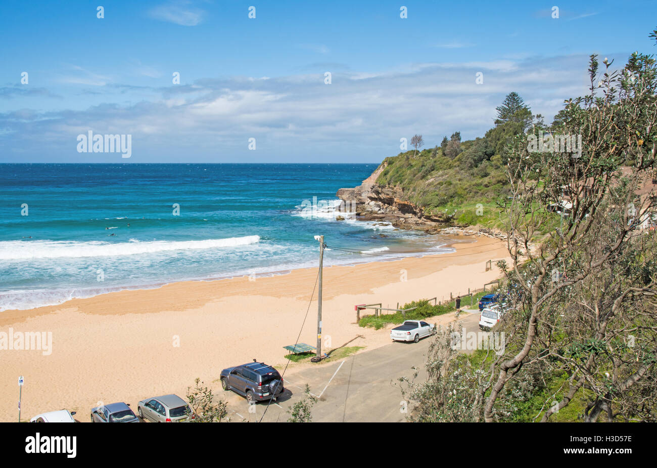 Warriewood Beach,Sydney northern suburb.Australia Stock Photo