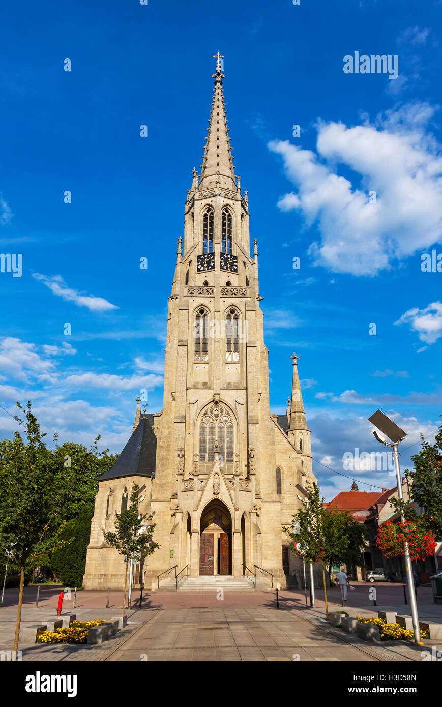 St. Mary's Church (Kosciol Mariacki w Katowicach) in Katowice, Poland Stock Photo