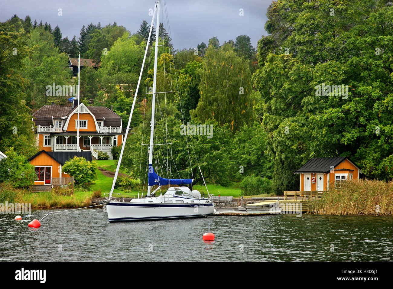 Summer house in one of the thousands of little islands of the