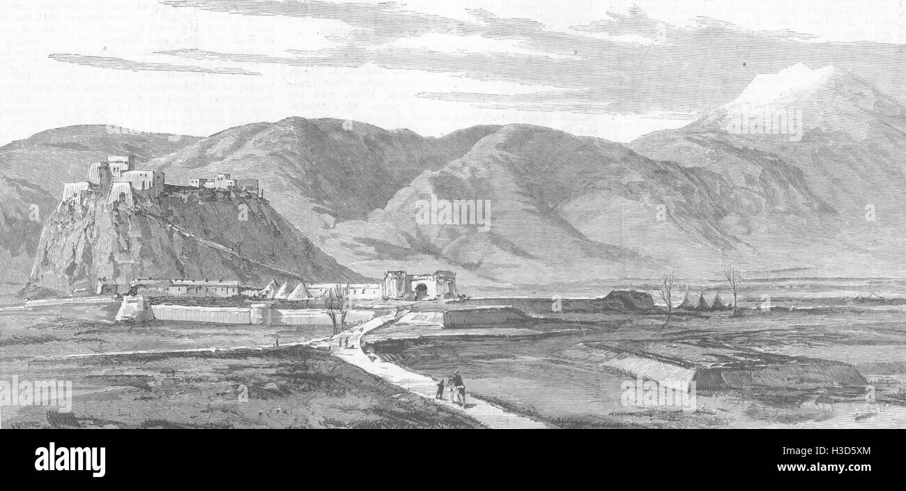 QUETTA N-W Frontier India Advanced British Military Stn Afghanistan 1885. The Illustrated London News Stock Photo
