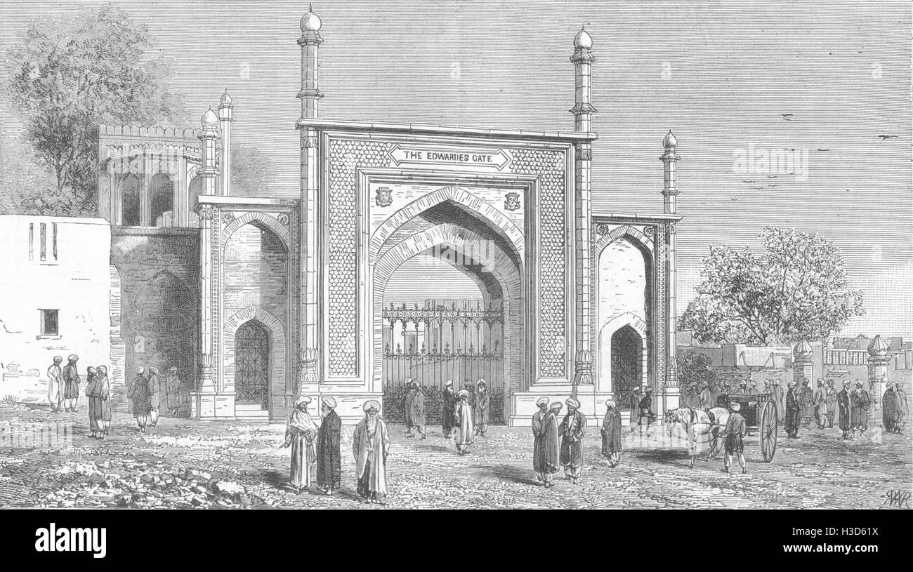PAKISTAN Gateway at Peshawar,built to memory of Sir Herbert Edwardes,C S I 1883. The Graphic Stock Photo