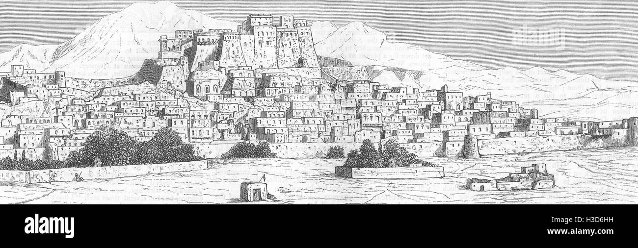 PAKISTAN Kalat, the capital of Baluchistan 1876. The Graphic Stock Photo