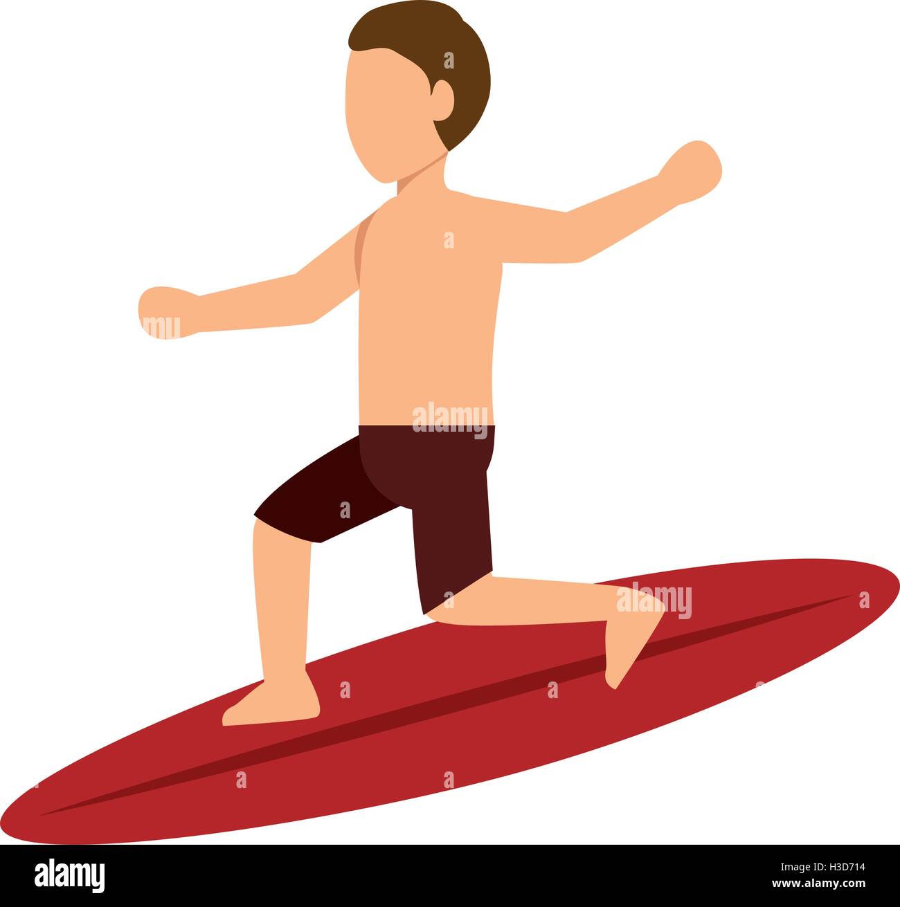 surfer man silhouette Stock Vector Image & Art - Alamy