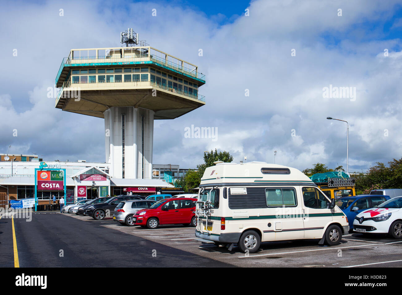 Pennine Tower at Lancaster motorway service on the M6 in Lancashire UK Stock Photo