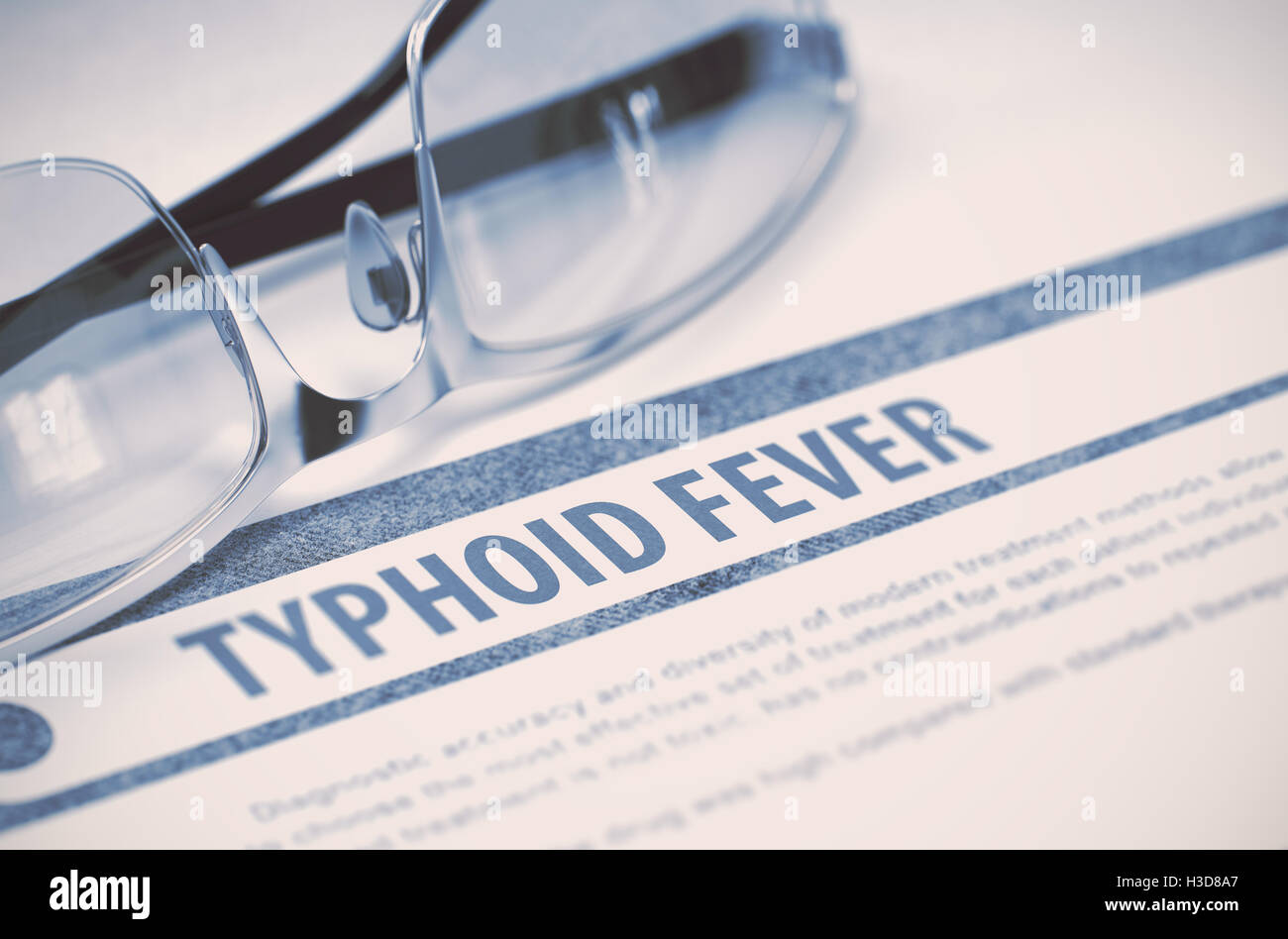 Typhoid Fever. Medicine. 3D Illustration. Stock Photo