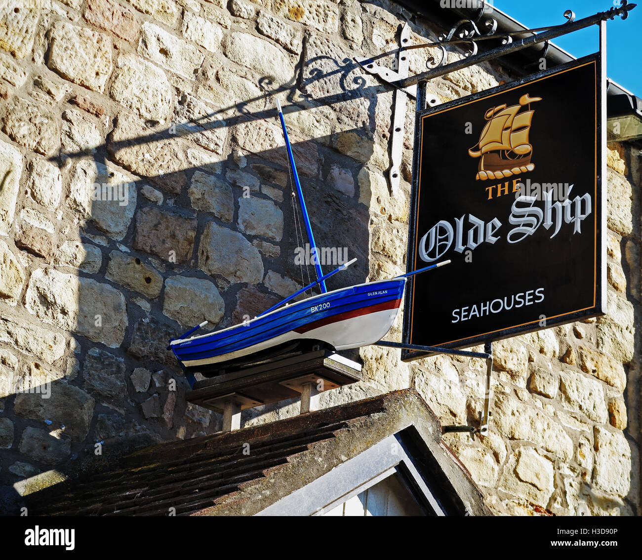 The sign of the Olde Ship Inn Stock Photo