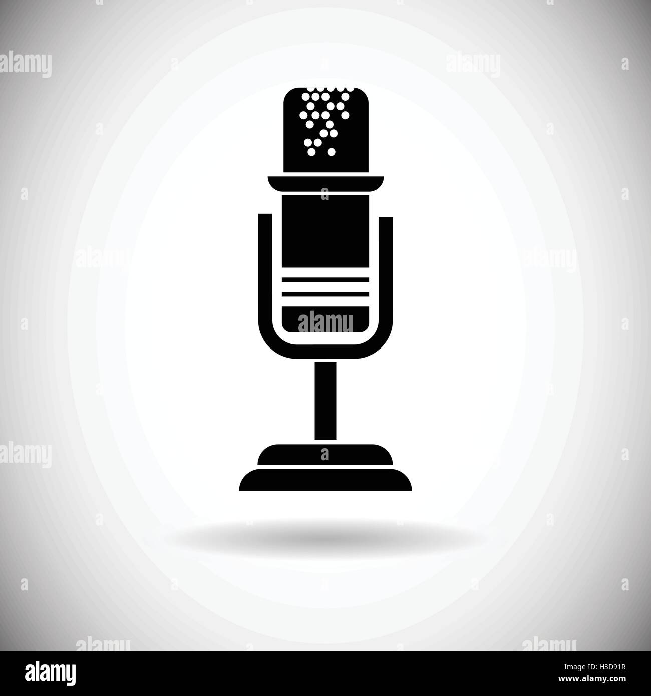 Microphone Modern Web Icon Stock Vector