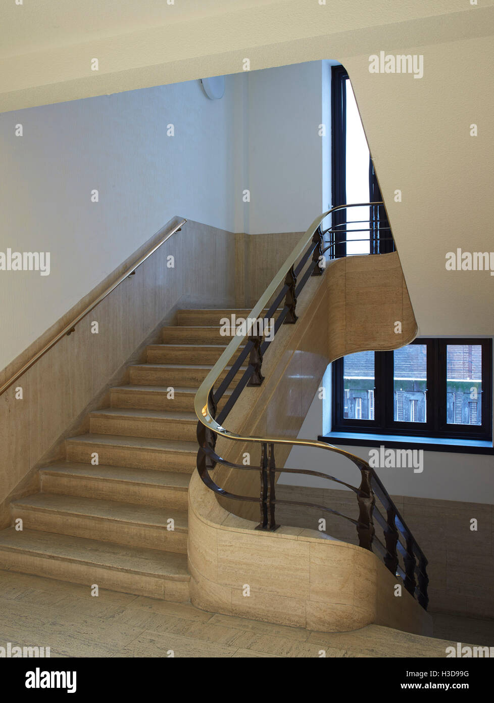 Stairwell. The Adelphi Refurbishment, London, United Kingdom. Architect: Aukett Swanke , 2016. Stock Photo