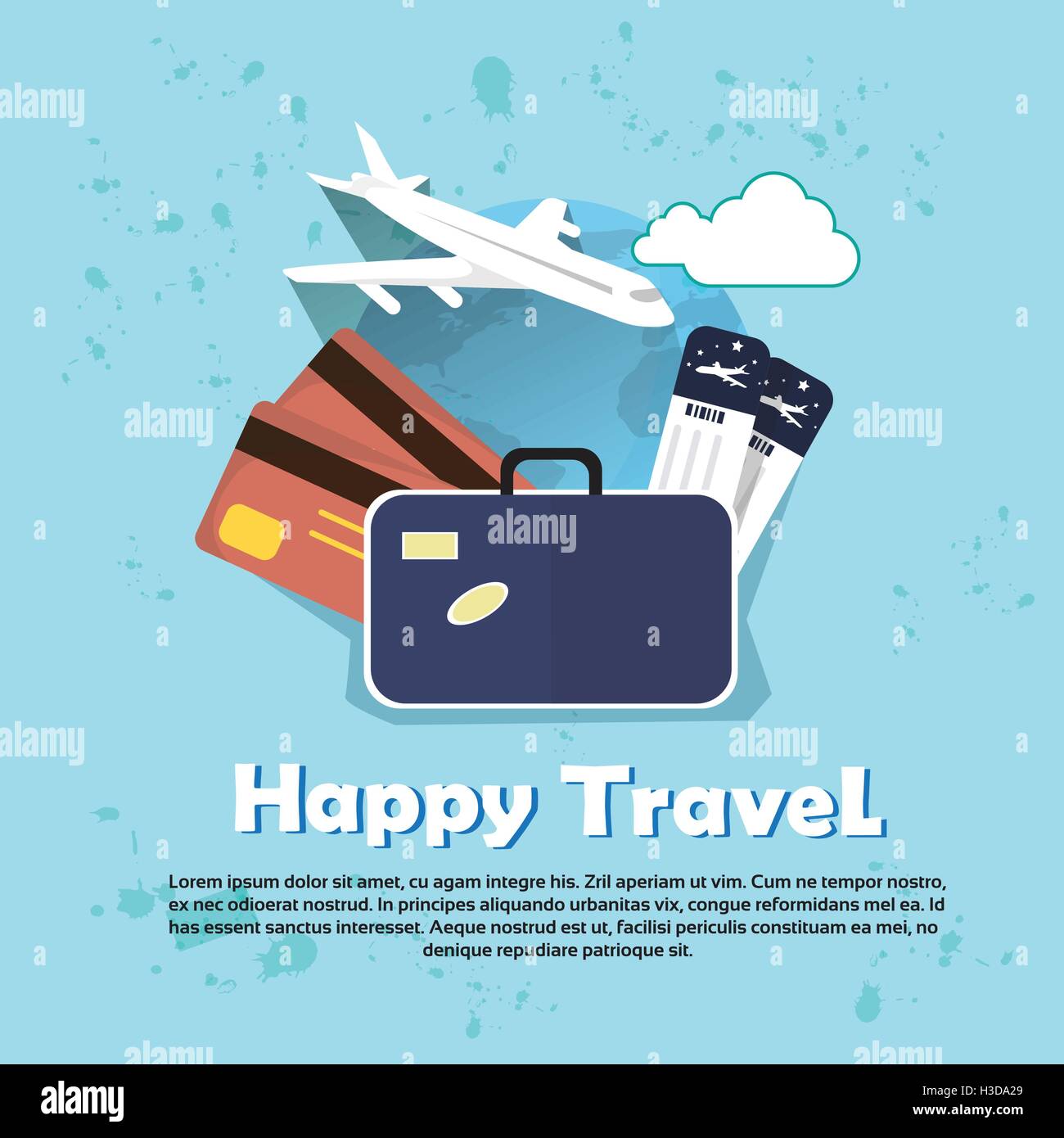 Around the world airline ticket Stock Vector Images - Alamy