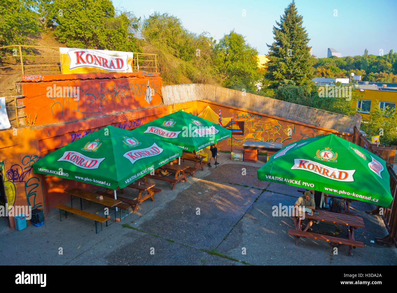 Beton Beach, bar terrace, in front of the Bunker, Parukarka park