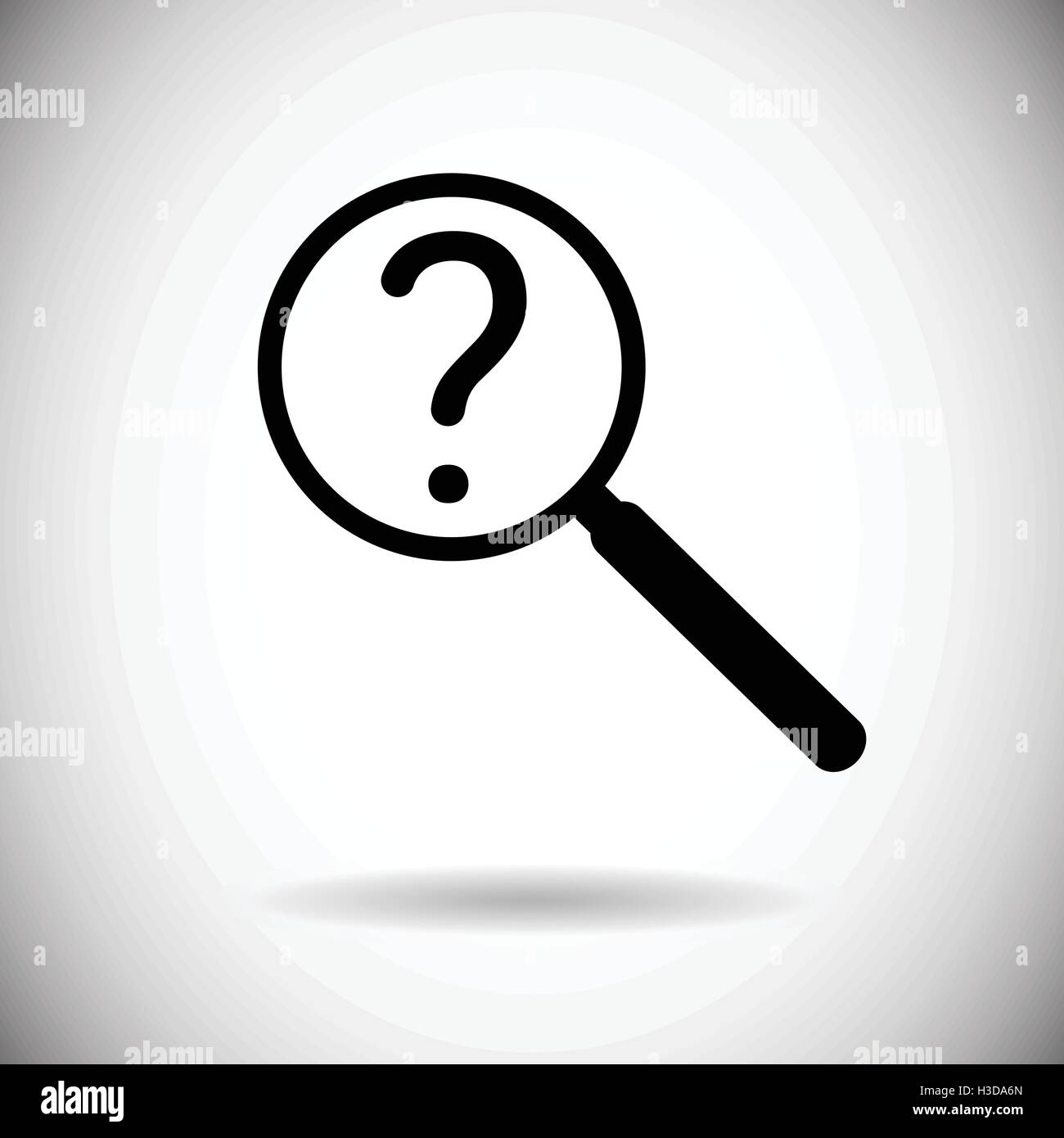 Magnifying Glass With Question Mark Search Icon Stock Vector Image