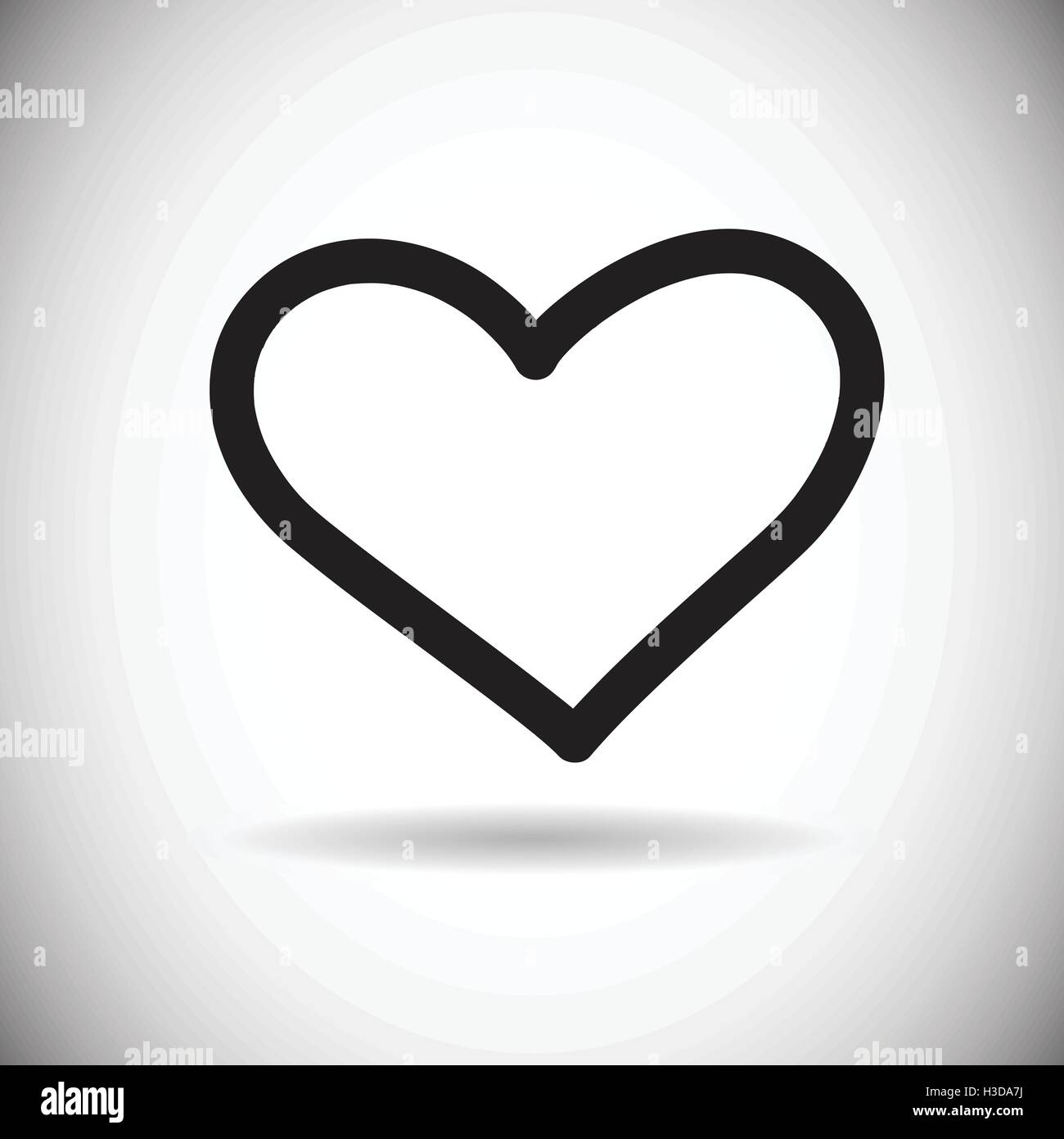 Heart Shape Black Web Icon Stock Vector Image & Art - Alamy