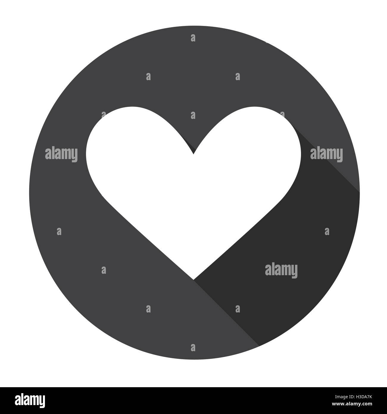 Heart Shape Black Web Icon Stock Vector Image & Art - Alamy