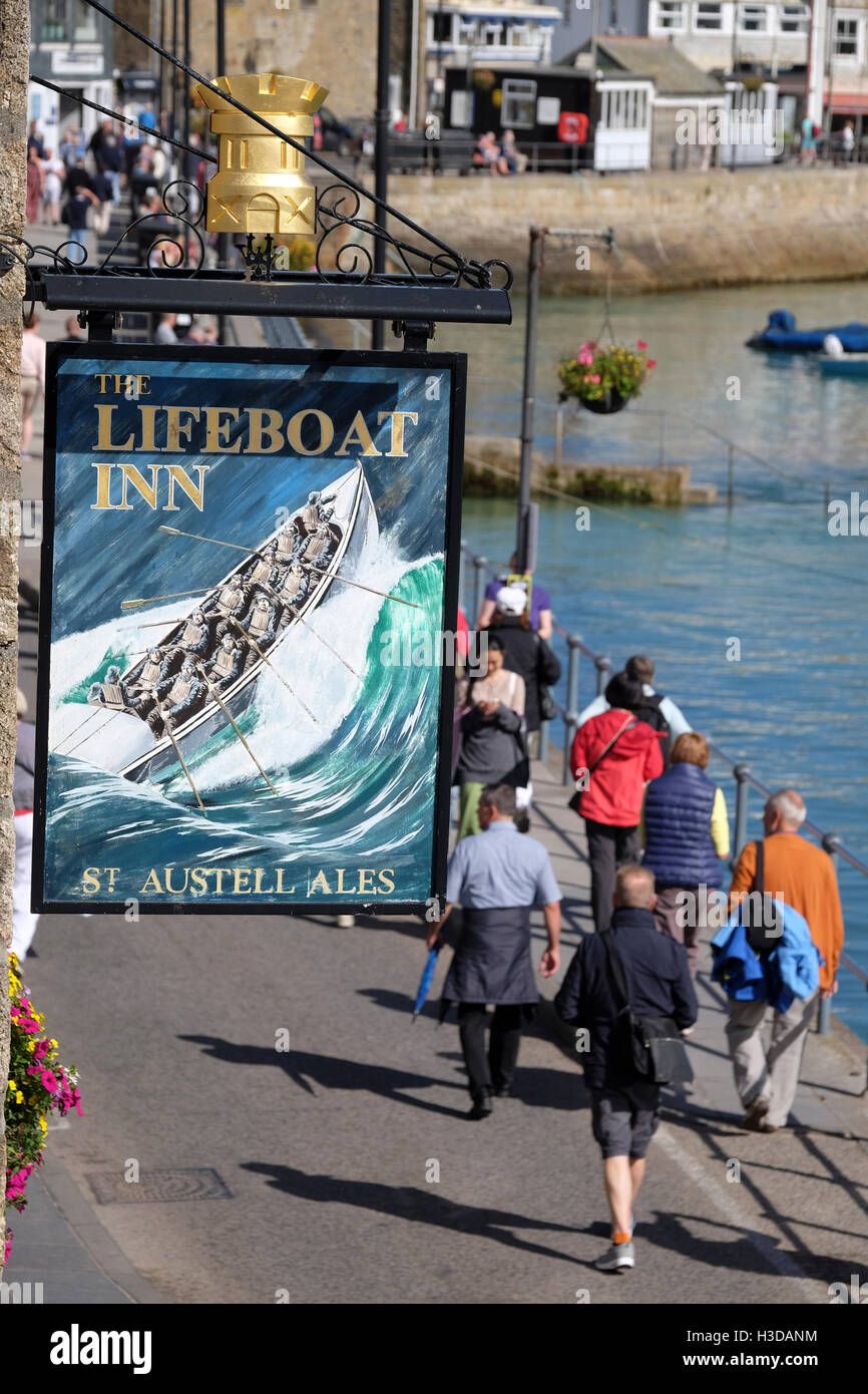 The Lifeboat Inn, St Ives Stock Photo