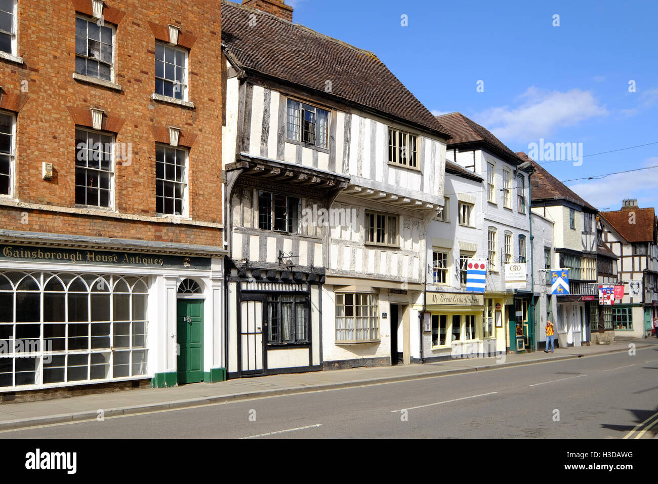 Tewkesbury High Street Stock Photo Alamy