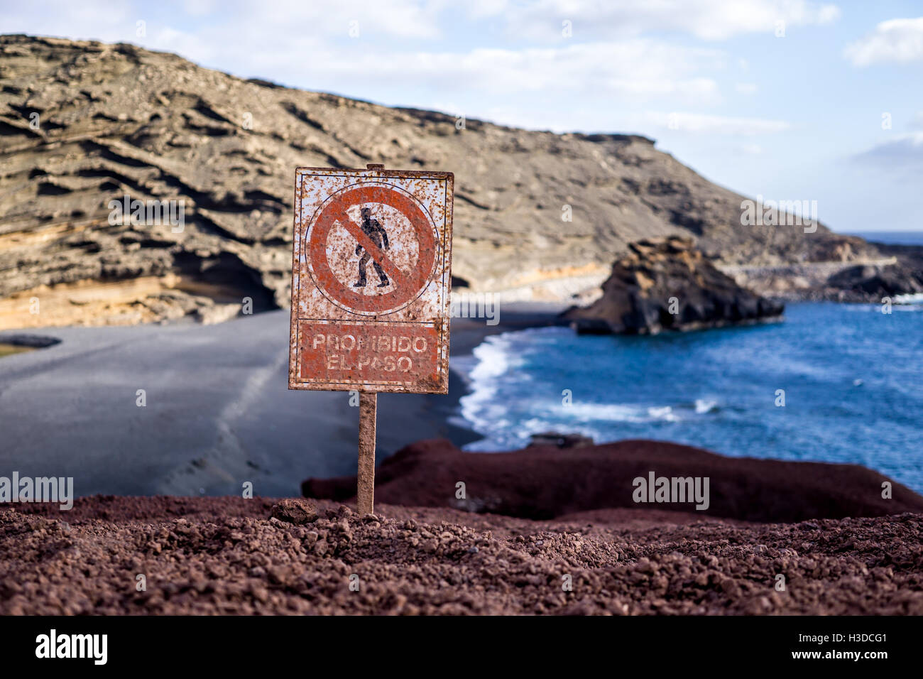 Prohibido El Paso Sign Stock Photo