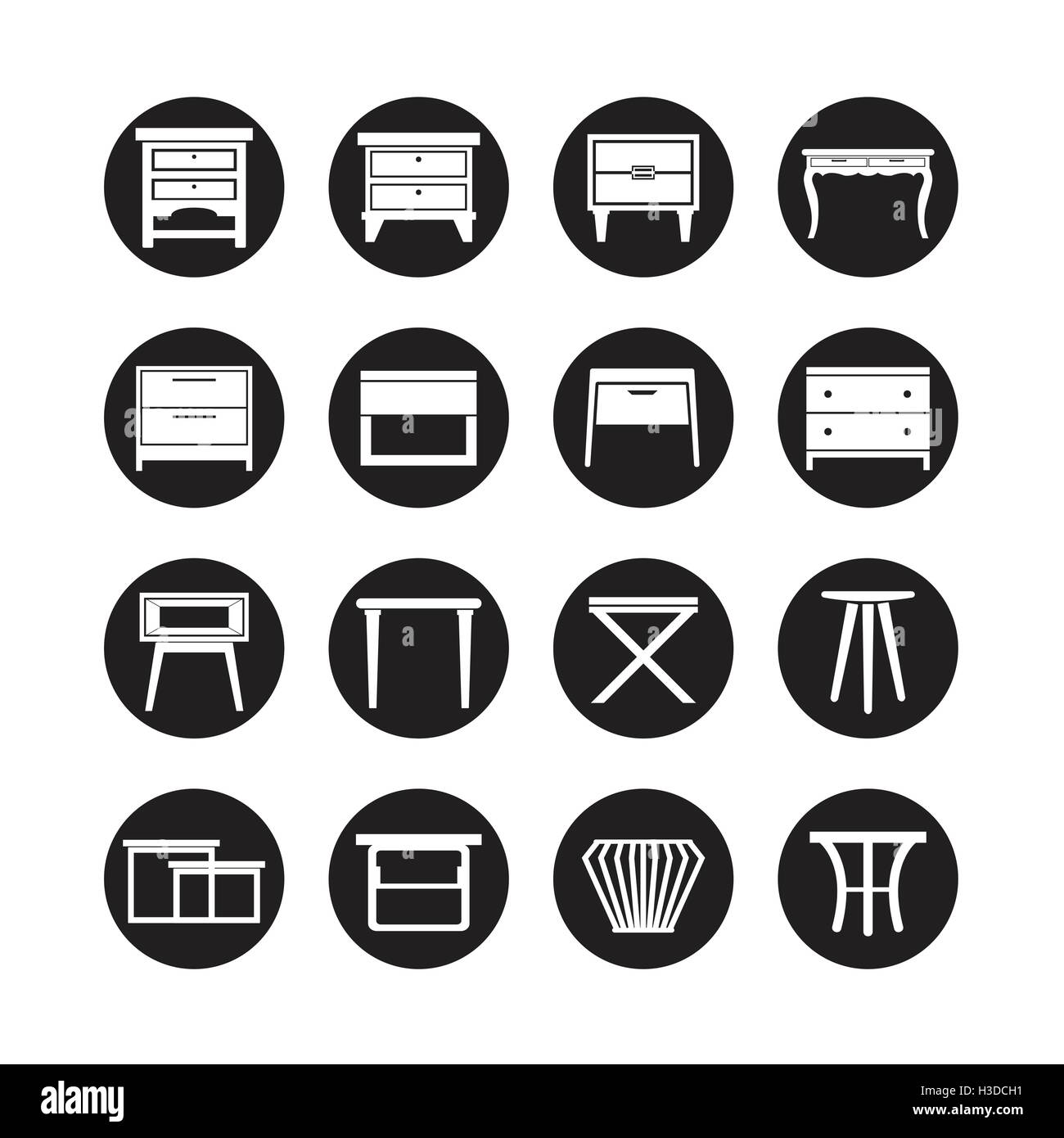 Side table Stock Vector Images Alamy