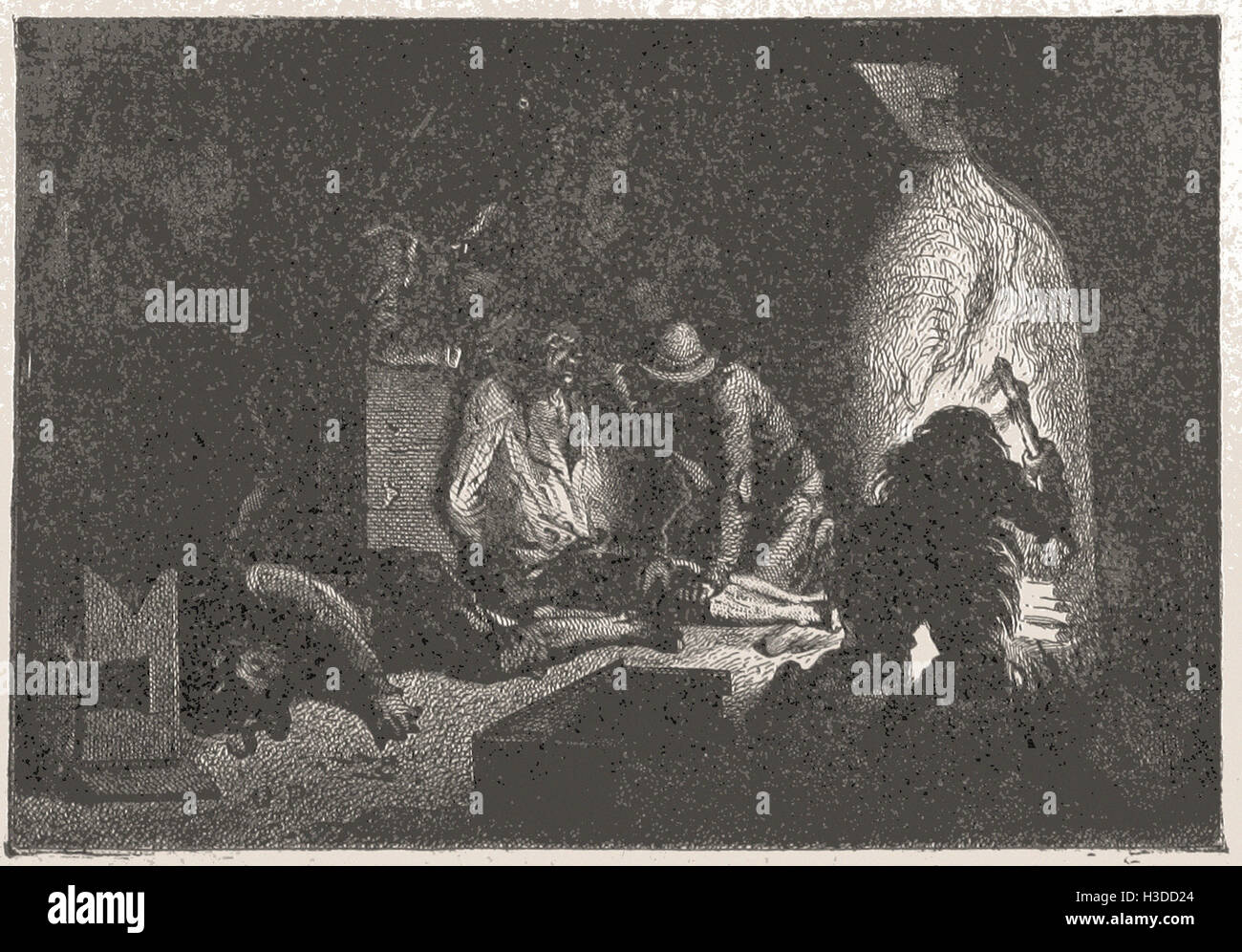TORTURING BAILIFFS IN REVOLT OF PEASANTRY, AUGUST, 1789. Stock Photo