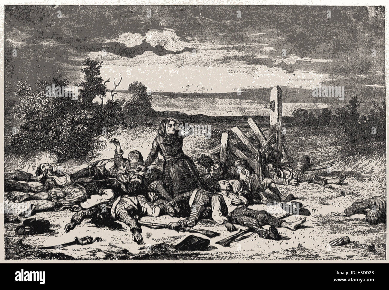 AFTER THE BATTLE, LA VENDÉE, 1793 Stock Photo