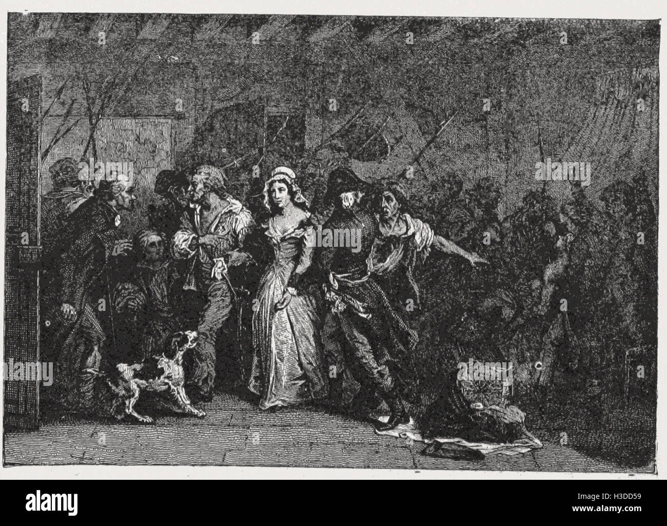 ARREST OF CHARLOTTE CORDAY, JULY, 1793 Stock Photo