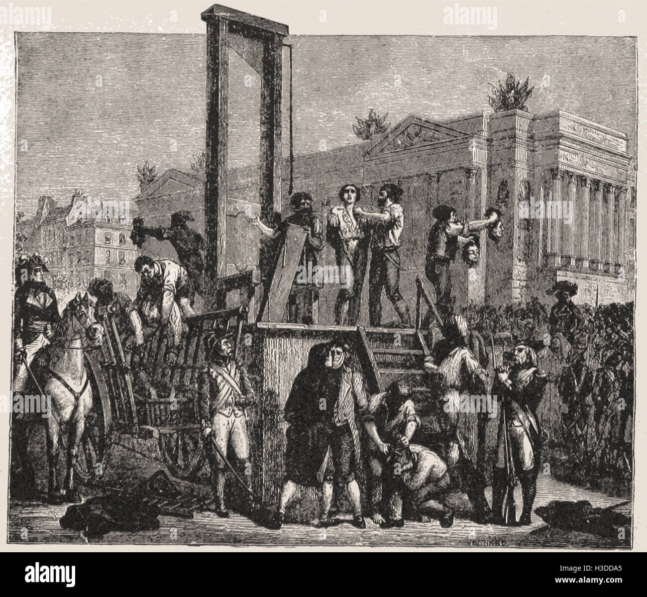 THE EXECUTION OF ROBESPIERRE AND HIS COMPANIONS, JULY 28, 1794. Stock Photo