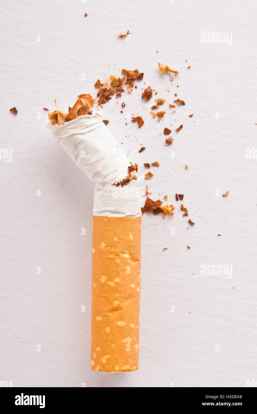 cigarette broken Stock Photo
