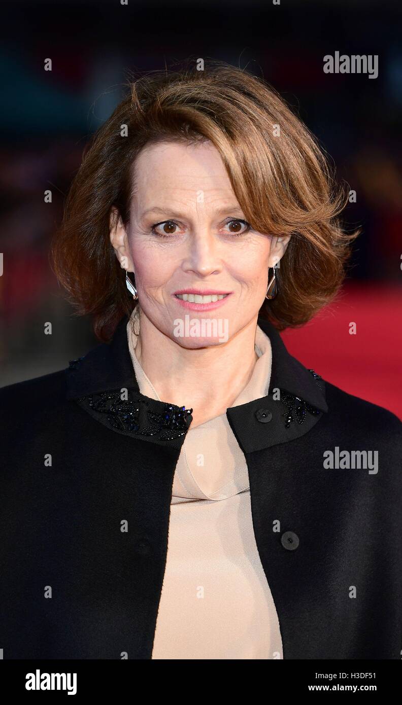 Sigourney Weaver attending the 60th BFI London Film Festival screening ...