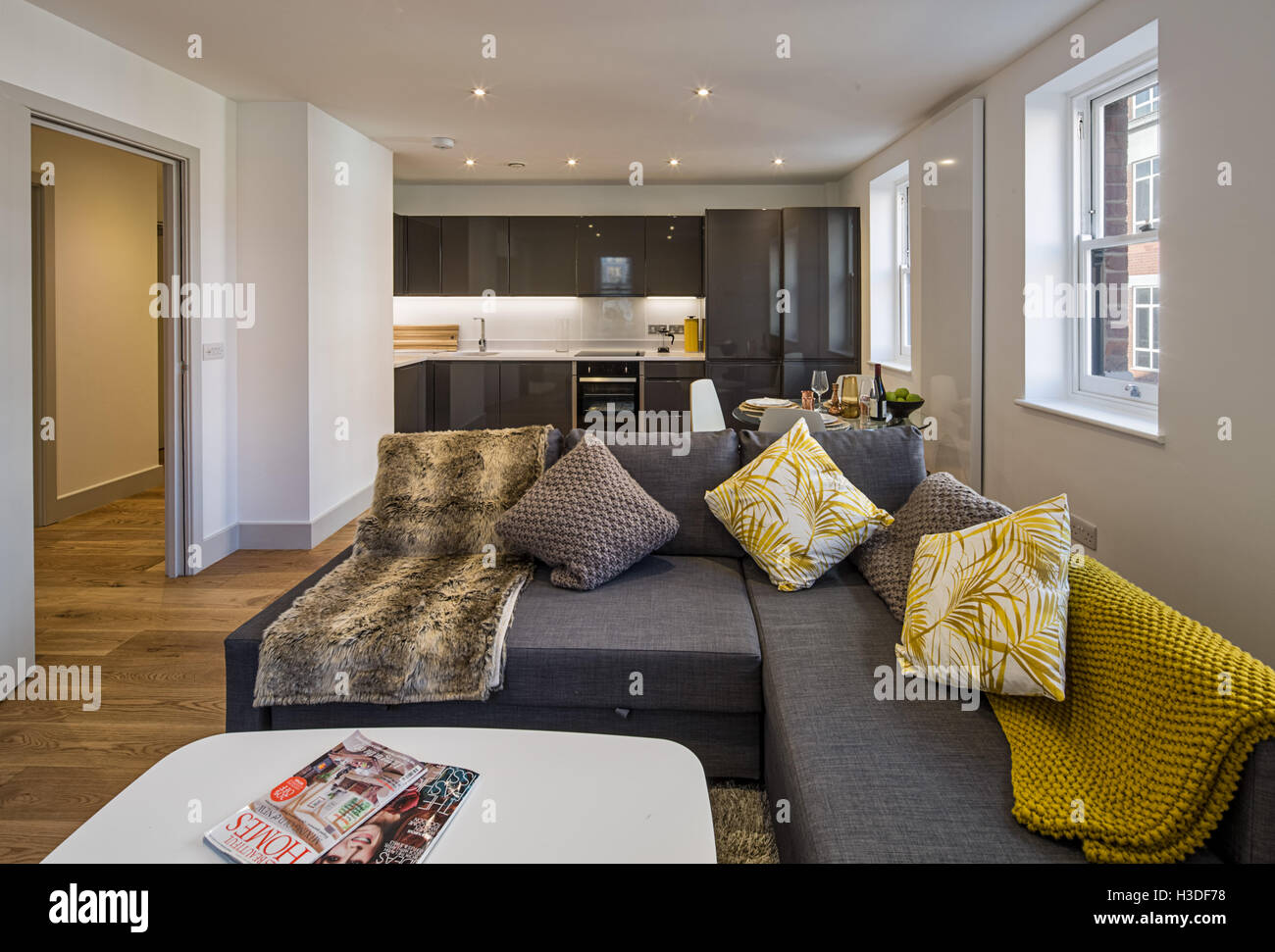 Conversion of old London public house to luxury apartments Stock Photo ...