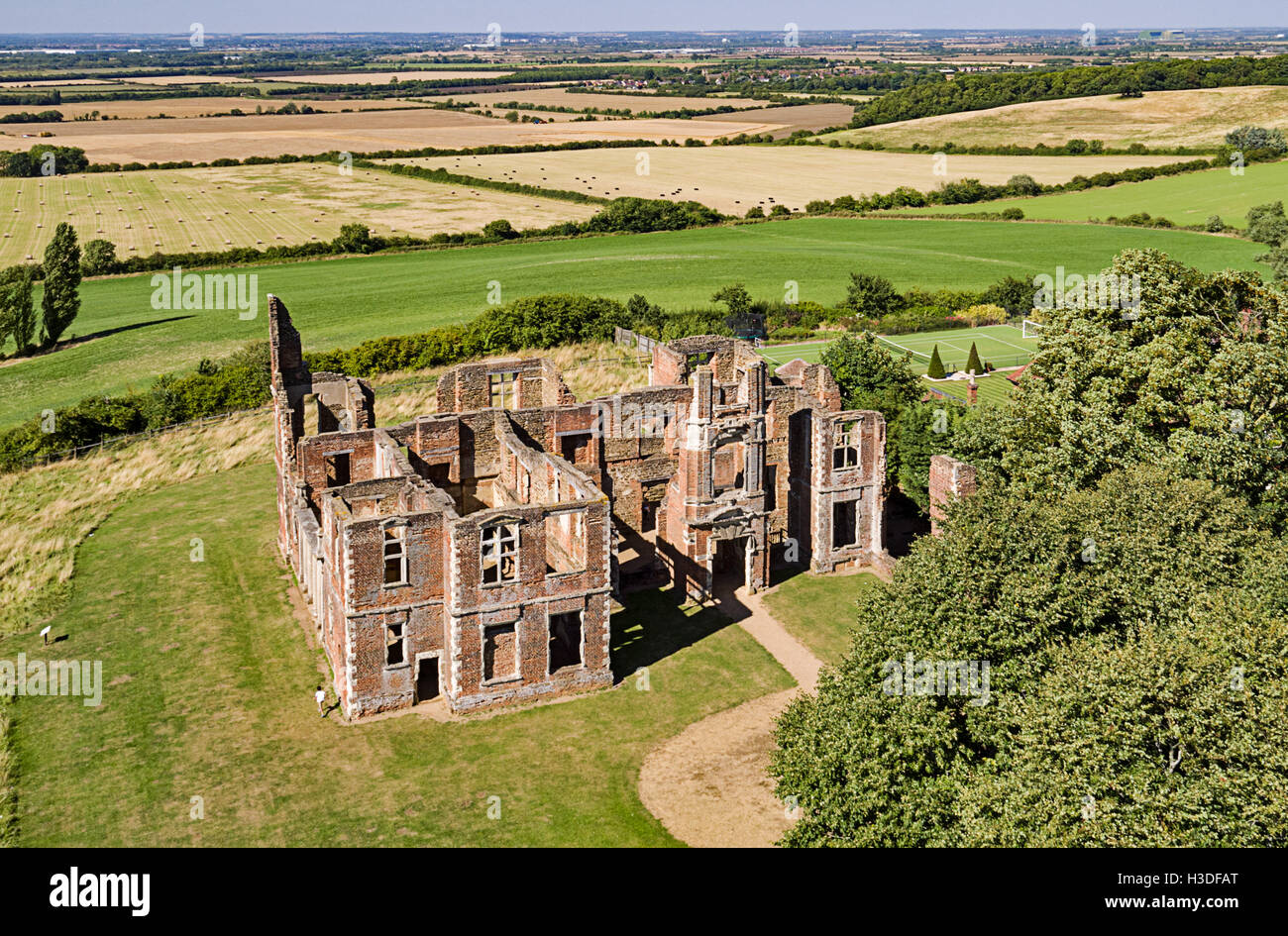 Aerial view of Houghton House in Ampthill, Bedfordshire Stock Photo Alamy