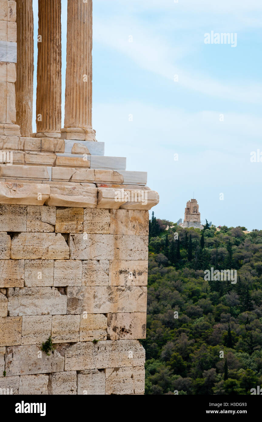 Greece, Athens. The Propylaea is the entrance to the Acropolis. Stock Photo
