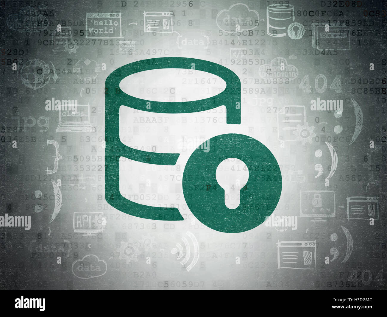 Programming concept: Database With Lock on Digital Data Paper ...