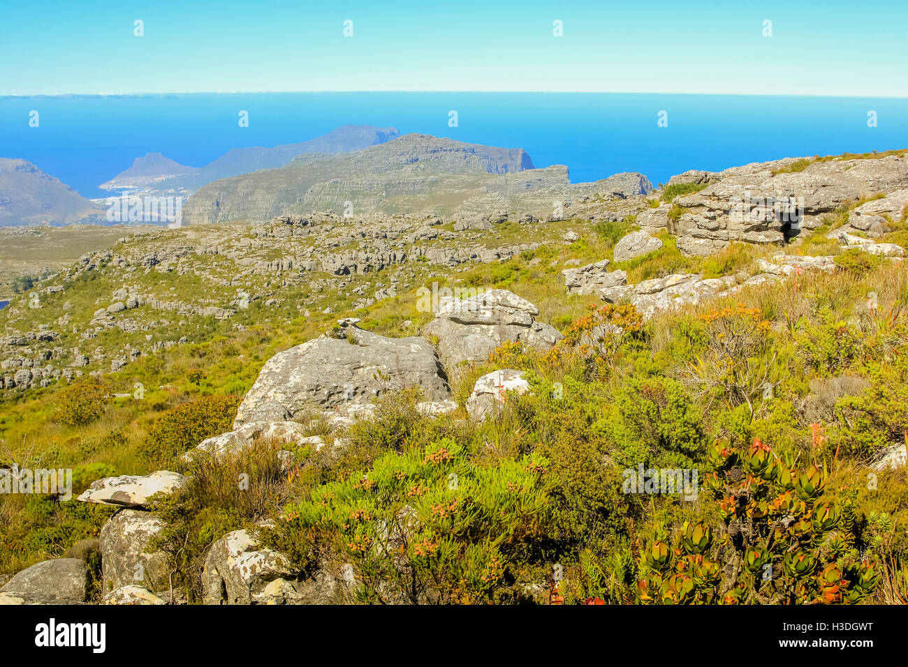 Landscape of Table Mountain Stock Photo