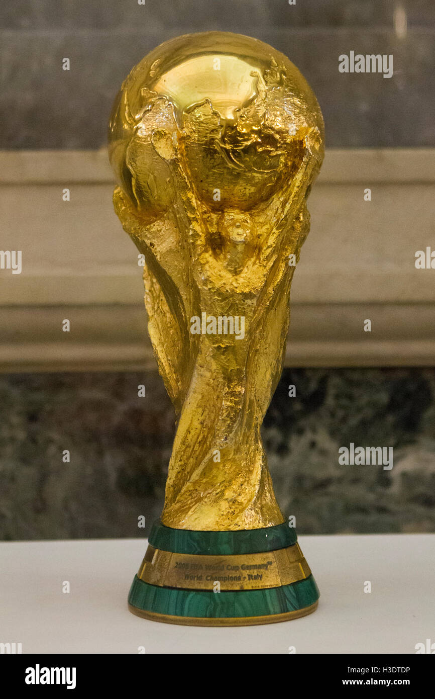 2006 FIFA World Cup Trophy on exhibition. Stock Photo