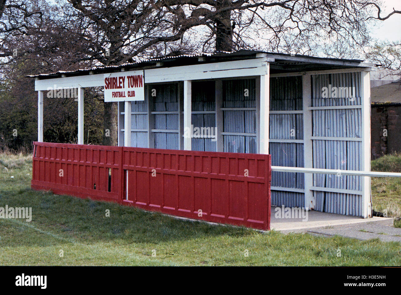 Tilehouse Lane, home of Shirley Town FC (Birmingham), pictured in April