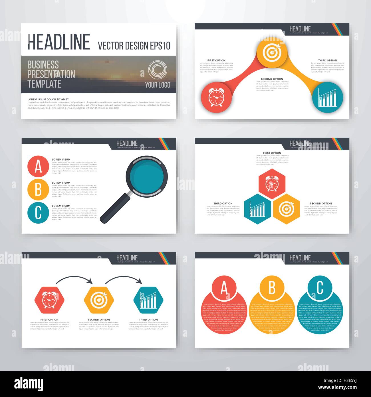 Infographics presentation template flat design Stock Vector Image & Art ...