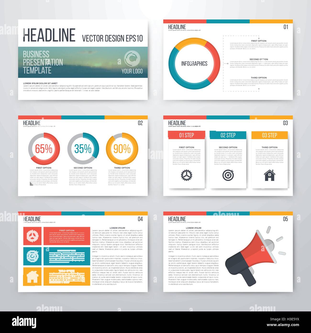 Infographics presentation template flat design Stock Vector Image & Art ...