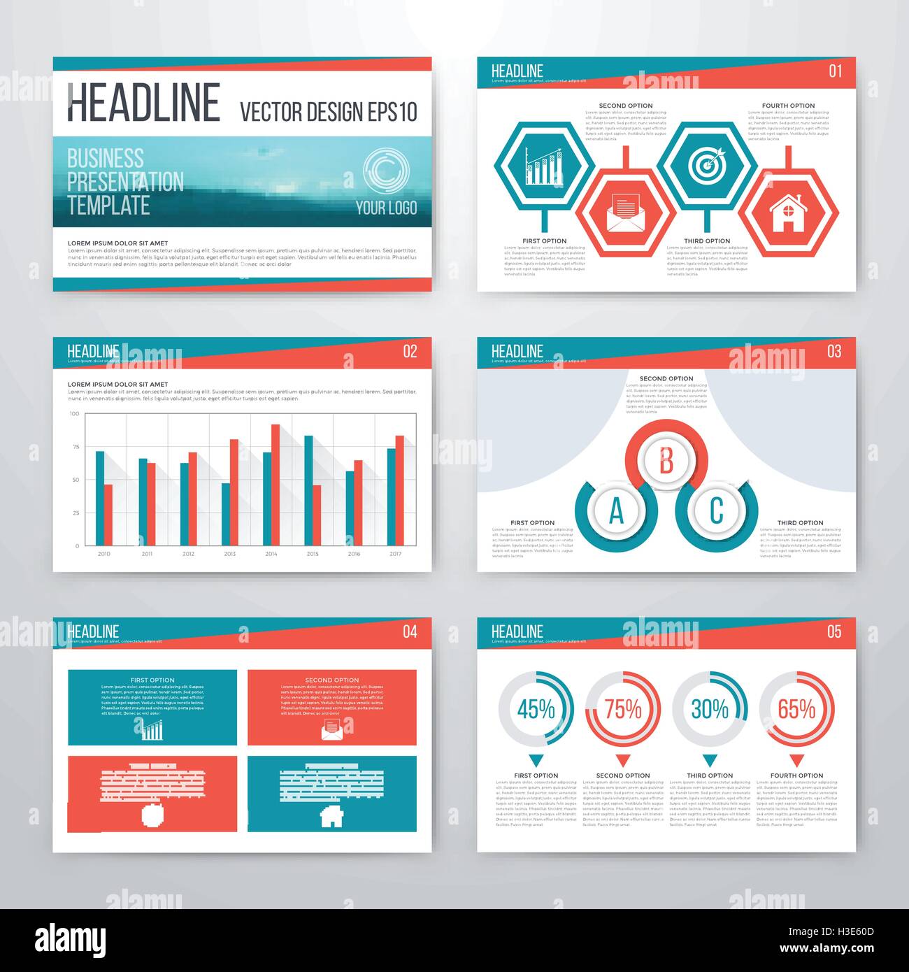 Infographics presentation template flat design Stock Vector Image & Art ...