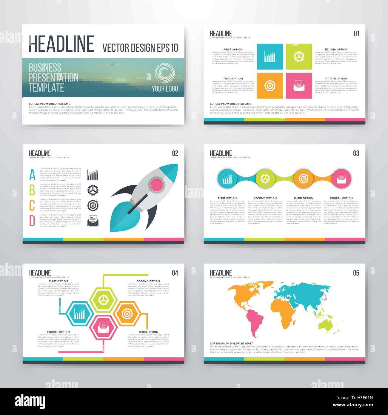 Infographics presentation template flat design Stock Vector Image & Art ...