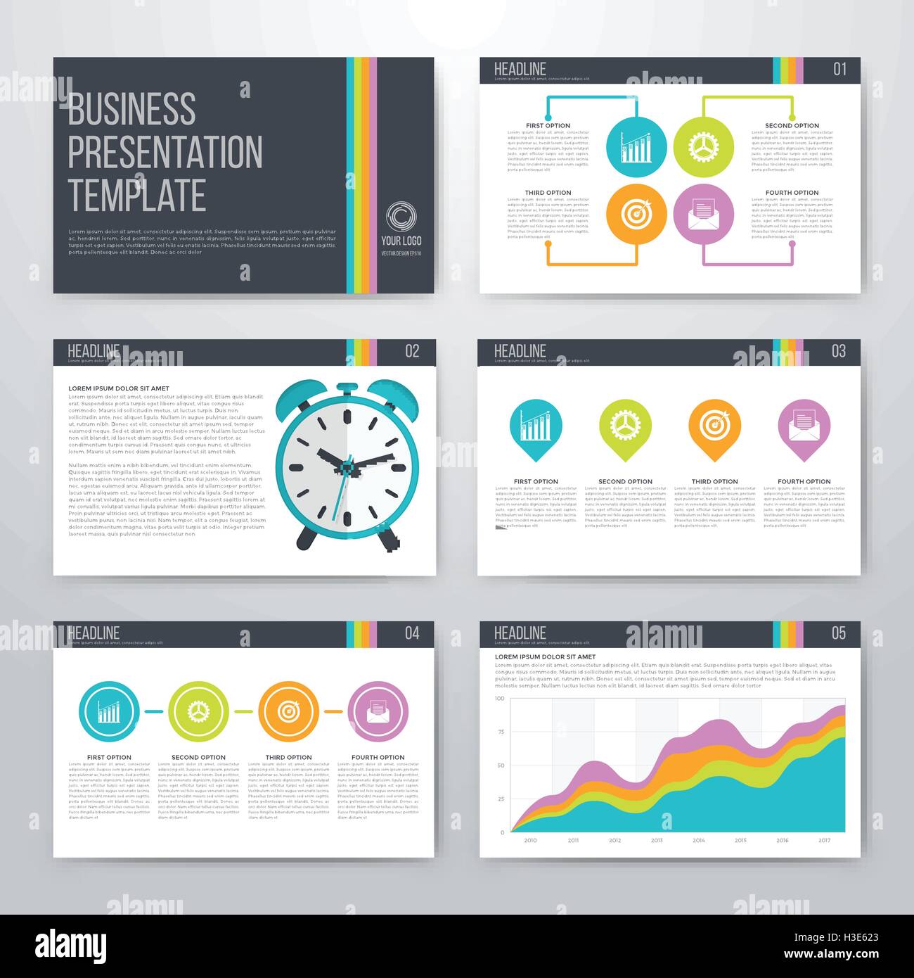 Infographics presentation template flat design Stock Vector Image & Art ...